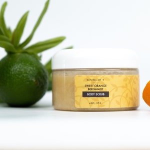 Natural Sugar Body Scrub Exfoliate & Moisturize Skin Essential Oil Scented Softening with Nourishing Body Oils image 7