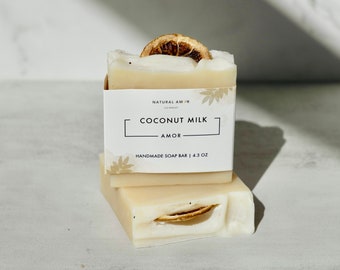 Coconut Milk Handmade Soap| Moisturizing | All Natural Organic Soap | Plant Based | Gift for her| Birthday Gift