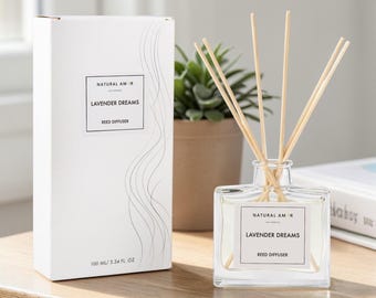 Lavender Reed Diffuser, 3.38 fl oz Scented Diffuser with Sticks, Home Fragrance, Gift for Her, Mother's Day Gift