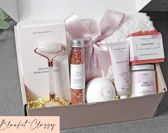 Fall Self Care Spa Gift for Her | Relaxation Set | Care Package for Friends| Birthday Gift| Blanket Gift Box