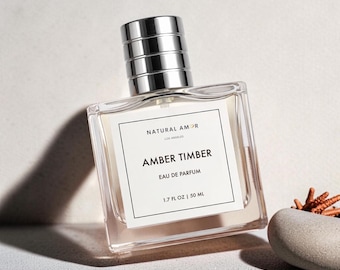 Amber Timber Perfume | Warm Woody Fragrance | Oud, Sandalwood & Amber Eau de Parfum | Unisex Everyday Scent