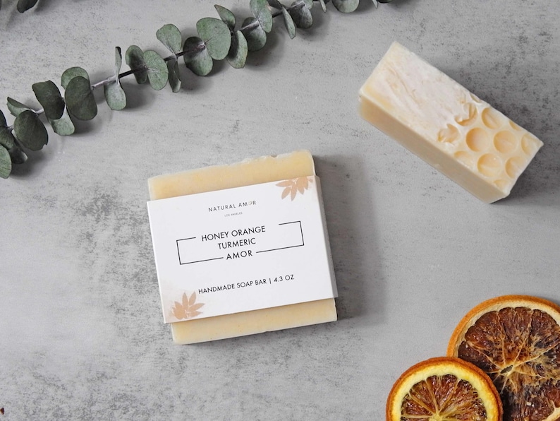 Turmeric Honey Orange Bar Soap | Organic Handmade Soap | Shea Butter| Natural Ingredients| Self Care Gift| Soap Gift immagine 1
