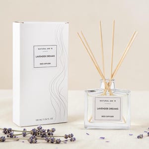 Lavender Reed Diffuser, 3.38 fl oz Scented Diffuser with Sticks, Home Fragrance, Gift for Her, Mother's Day Gift