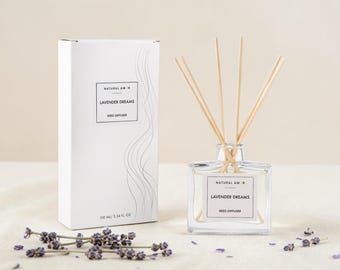 Lavender Reed Diffuser, 3.38 fl oz Scented Diffuser with Sticks, Home Fragrance, Gift for Her, Mother's Day Gift