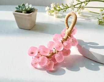Crystal Grape Shape Soap Artisan Handmade |Grapevine Soap Set |Peach Calendula Vegan for Home | Refreshing Spa Gift | Pink Yellow Favor