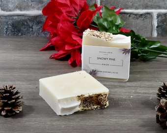 Snowy Pine Handmade Bar Soap| Winter Soap with Essential Oils | All Natural| Christmas Gift