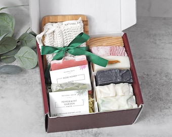 Natural Handmade Soap Gift Set, Organic Soap Bars for Self Care| Gift for Mom | Self Care Relaxation Gift