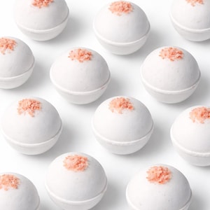 Vegan Bath Bombs | Essential Oil Scents | Spa Gift Set for Her | Bath Bomb Gift 12pk Rose Bergamot