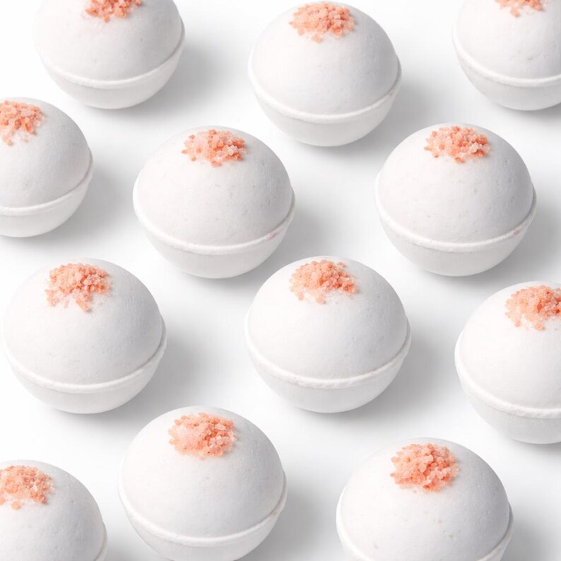 Vegan Bath Bombs | Essential Oil Scents | Spa Gift Set for Her | Bath Bomb Gift 12pk Rose Bergamot