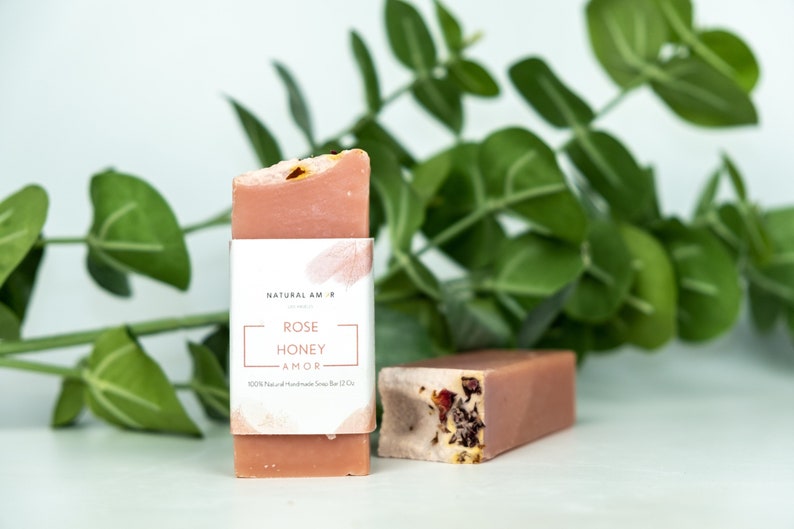 Mini Soap Bar Handmade Soap All Natural Organic Gift for her Bridesmaid Gift Birthday Gift Rose Honey