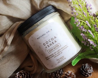 Organic Shea and Cocoa Butter Balm | Winter Skin Rescue Balm | Christmas Self Care Gift for Her or Mom
