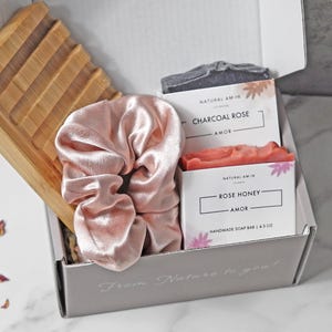 All Natural Soap Gift Box | Organic Handmade Artisan Soap | Personalized gift| Valentine's Day Spa Gift Set for Women