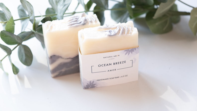 Ocean Breeze Bar Soap Handmade Soap All Natural Organic Soap Plant Based Gift for her Gift for him image 3