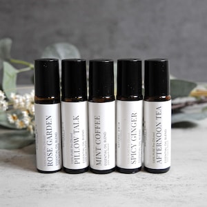 Essential Oil Blends Roller Set | 17 Scents Option| Roll on Natural Perfume| Aromatherapy| Gift for her