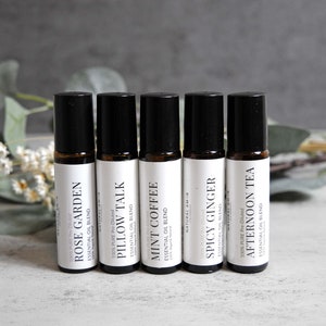 Essential Oil Roller Set | 16 Scent Options | Natural Perfume Roll-On | Aromatherapy Gift | Self Care for Her & Him