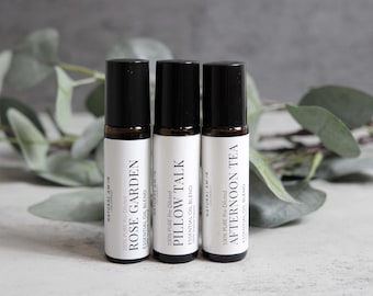 Essential Oil Blend Roller | All Natural Roll on Perfume| 16 Scent Option| Aromatherapy| Anxiety Relief| Thank You Gift