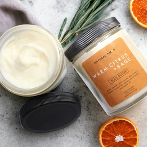 Organic Whipped Body Butter | Shea Cocoa Moisturizer | Hydrating Body Balm for Dry Skin| Gift for Mom Friend