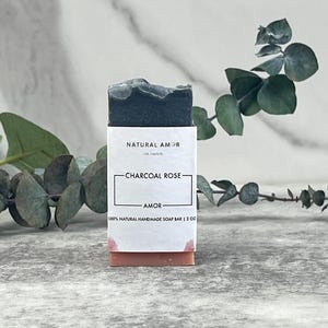 Mini Handmade Soap Bars, Natural Organic Soap Favors, Wedding Favor, Bridesmaid Gift, Baby Shower, Small Soap Gift, Sensitive Skin Friendly Charcoal Rose