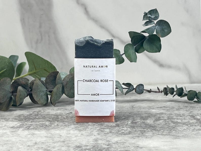 Mini Handmade Soap Bars, Natural Organic Soap Favors, Wedding Favor, Bridesmaid Gift, Baby Shower, Small Soap Gift, Sensitive Skin Friendly Charcoal Rose
