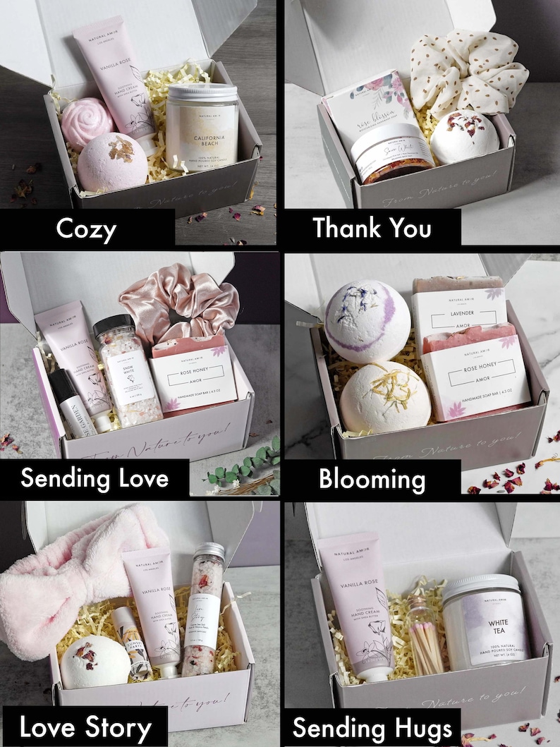 Time to Relax Spa Gift Box Gift Basket for women Thank you gift Care Package for women Mother's Day Gift image 6