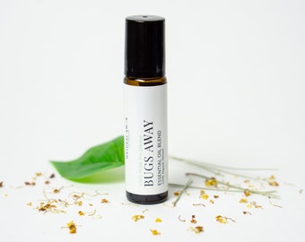 Bugs Away Essential Oil Blend Roller 10 ML | Lemon Eucalyptus | Outdoor Protection | Nature-Inspired Aroma | Travel Essential