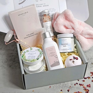 Time to Relax Spa Gift Box Gift Basket for women Thank you gift Care Package for women Mother's Day Gift image 1