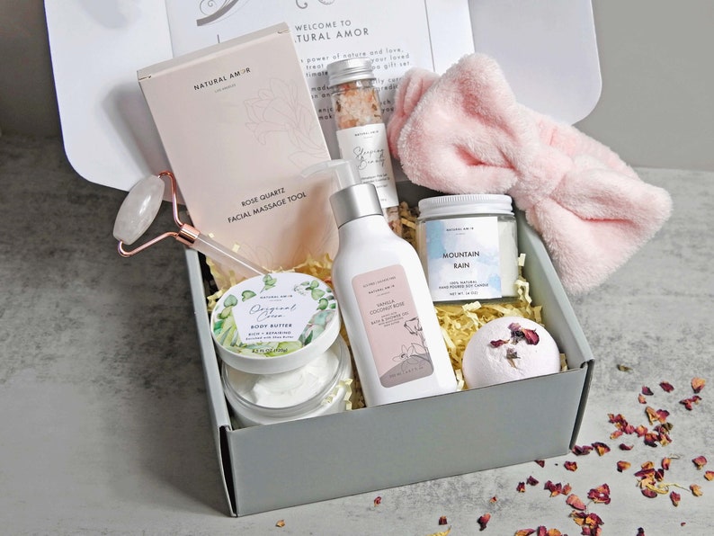 Time to Relax Spa Gift Box Gift Basket for women Thank you gift Care Package for women Mother's Day Gift image 1