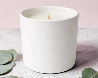 White Tea Ceramic Candle | Minimalist Aesthetic Candle | Clean Spa Scent | Gift for Her | Neutral Home Decor | 9oz Soy Candle