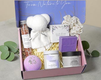 Lavender Care Package|  Spa Gift Set| Fall Self care Gift| Handmade Gift| Thinking Of You| Thank You Gift| Birthday Gift Box