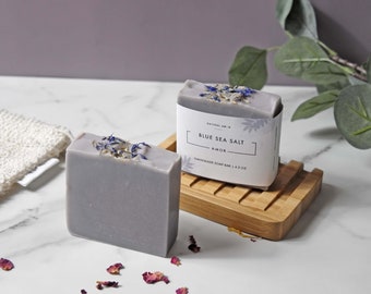 Blue Sea Salt Soap Bar | Handmade Soap | All Natural Soap| Organic| Gift for her| Gift for him