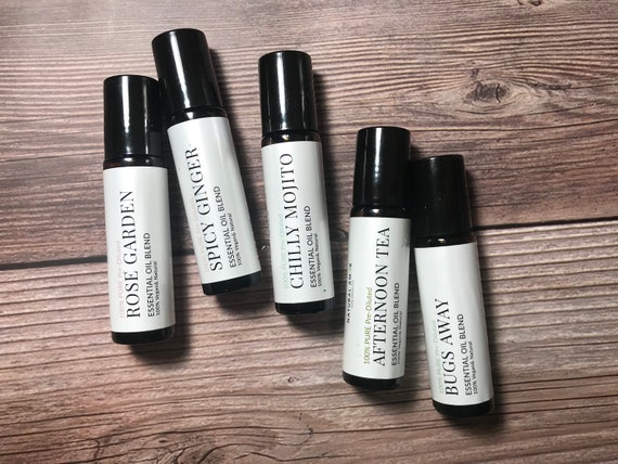 5pk Essential Oil Blends Roller| Roll On Set| Anxiety Relief Calming Meditative Remedy| Aromatherapy| Gift for Her| Gift for Him| Self Treat
