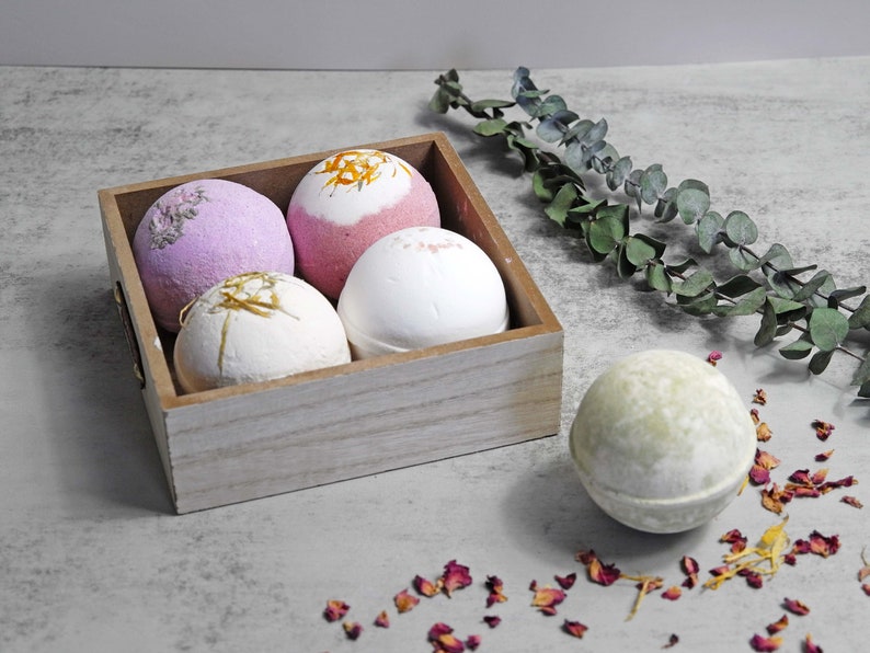 Vegan Bath Bombs | Essential Oil Scents | Spa Gift Set for Her | Bath Bomb Gift imagem 7