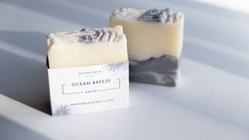 Ocean Breeze Bar Soap Handmade Soap All Natural Organic Soap Plant Based Gift for her Gift for him image 4