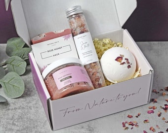 Mother's Embrace Bath Body Gift Set| Thank you| Mother's Day Gift| Rose| Lavender| Birthday Gift Box for Women| Gift for her