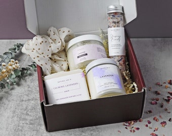 Thinking of you Gift set | Rose Lavender Scent| Get Well Gift Box for her| Gift Basket for Women| Mother's Day Gift