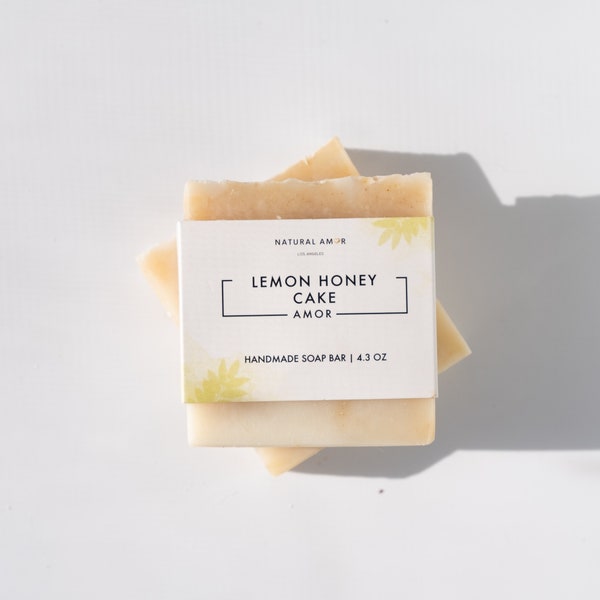 Lemon Honey Cake Soap Bar | Organic All Natural Soap | Extra Moisturizing| Birthday Gift| Self Care