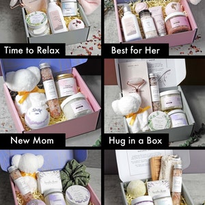Time to Relax Spa Gift Box Gift Basket for women Thank you gift Care Package for women Mother's Day Gift image 4