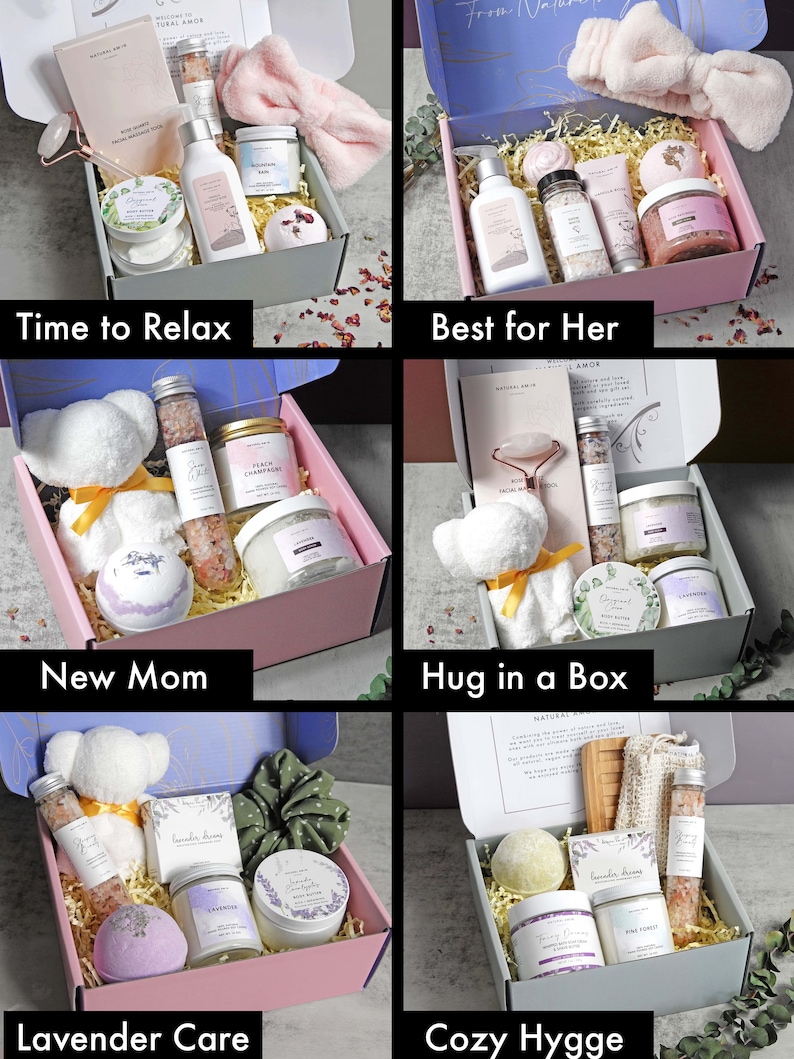 Time to Relax Spa Gift Box Gift Basket for women Thank you gift Care Package for women Mother's Day Gift image 4