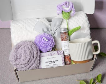 Mother’s Day Gift for Mom, Carnation Spa Gift Box, Comfort & Care Package, Cozy Self Care Gift, Thoughtful Gift for Her
