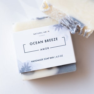 Ocean Breeze Bar Soap Handmade Soap All Natural Organic Soap Plant Based Gift for her Gift for him image 5