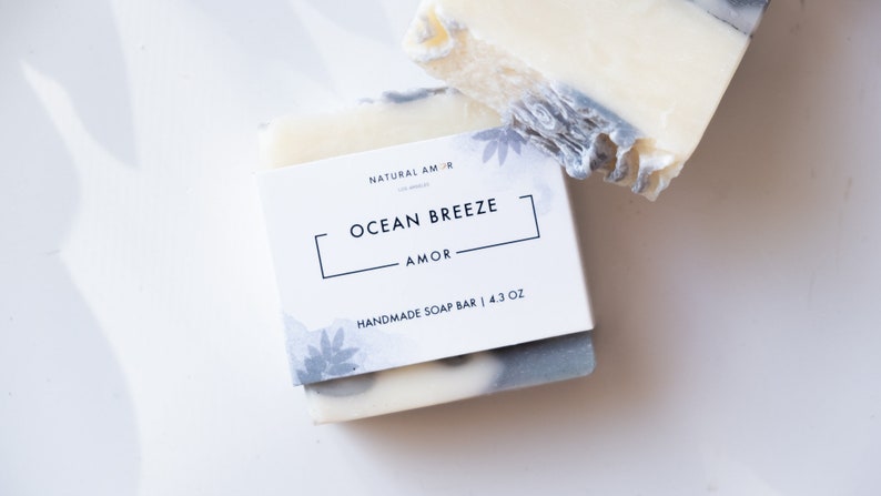 Ocean Breeze Bar Soap Handmade Soap All Natural Organic Soap Plant Based Gift for her Gift for him image 5