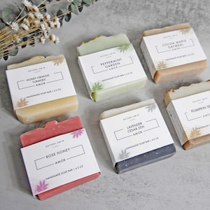 Organic Handmade Bar Soap| All Natural Cold Process Soap| Artisan Soap| Birthday Gift| Bridesmaid Gift for her