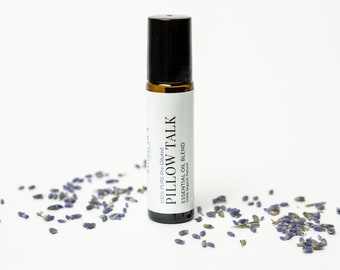 Pillow Talk Essential Oil Roller | 10ml | Lavender Sandalwood Blend | Relaxation & Calm| Aromatherapy Roll-On