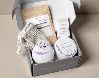 Calming Lavender Spa Set| Stress Relief Gift| Comfort Care Package for Her| Care Package| Corporation Gift