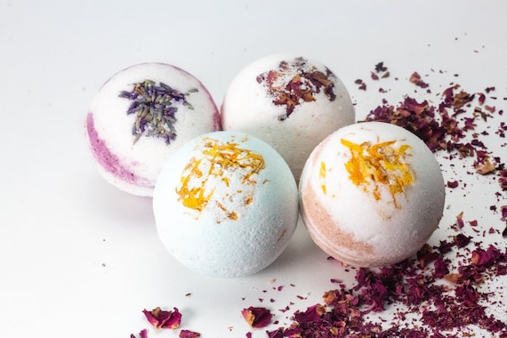 Buy Natural Bath Bomb Vegan Bath Bombs Gift for Her Essential Oils