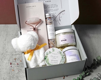 Hug in a Box Spa Gift Box| Gift Basket for Women| Mother's Day Gift| Body Scrub| Candle| Birthday Gift