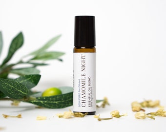 Chamomile Night Essential Oil Roller | Tranquil & Soothing | Natural Scent | Self Care Gift | Nighttime Relaxation