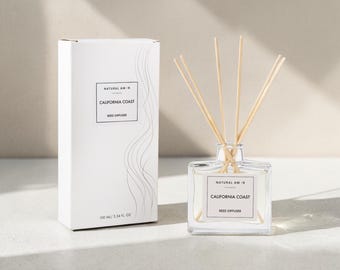California Beach Reed Diffuser, Coastal Home Fragrance, Ocean Scent, Aromatherapy Gift for Her, Home Decor