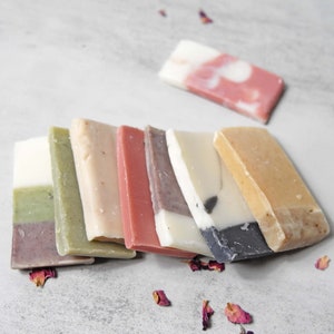 Soap Sampler Stack, Travel, Trial Size, All Nature Handmade Cold Process Soap, Soap Sample, Soap End Bulk image 3