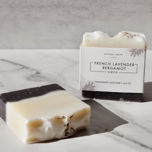 French Lavender Bergamot Handmade Soap Bar | All Natural | Organic| Christmas Gift| Birthday Gift| Self care gift